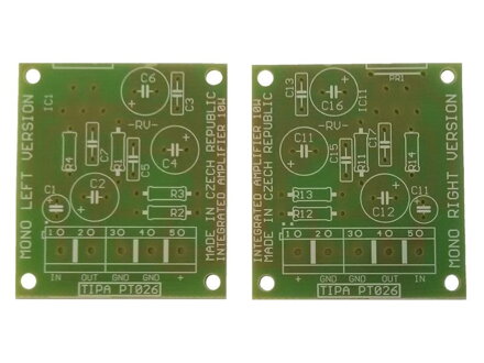 Plošný spoj TIPA PT026S Integrovaný zesilovač 2x10W