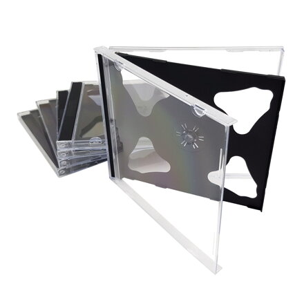Krabička na 2 DVD, 14mm, transparent - MKF-CCDR2-5T