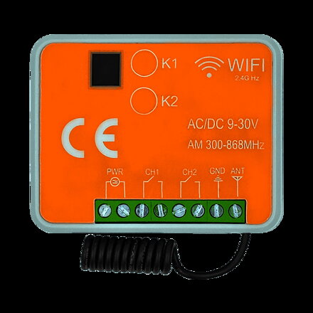 MKF-GATE-REC18i WiFi multifrekvenčný RF prijímač 300 - 868,35 MHz