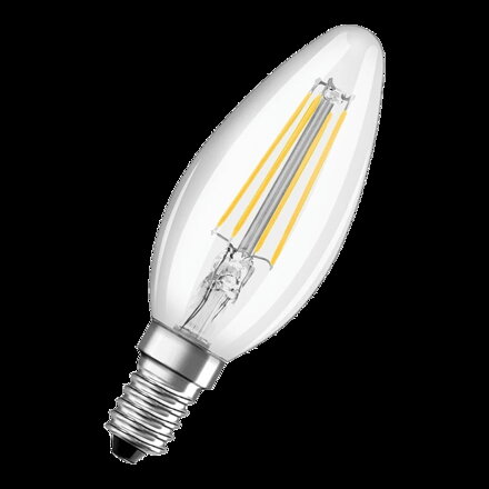 OSRAM LED stmievateľná žiarovka E14 4W 2700K B40 číra, teplá biela