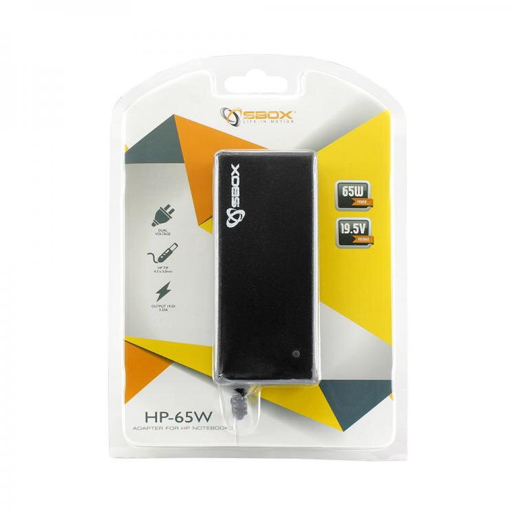 SBOX HP-65W Adaptér pre notebooky HP 65W SBOX HP-65W Adaptér pre notebooky HP 65W