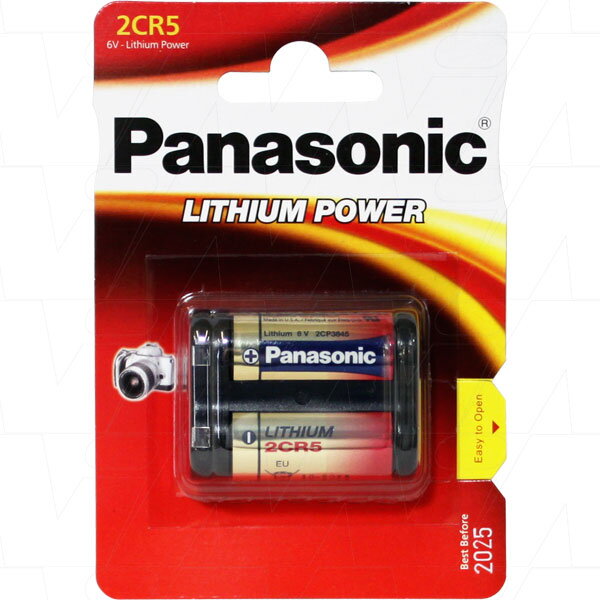 PANASONIC Lithium, Batéria, 2CR5, EL2CR5, 6V, 1ks PANASONIC Lithium, Batéria, 2CR5, EL2CR5, 6V, 1ks