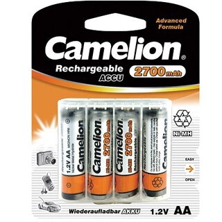 CAMELION Batérie nabíjateľné AA 4ks NI-MH2700mAh CAMELION Batérie nabíjateľné AA 4ks NI-MH2700mAh