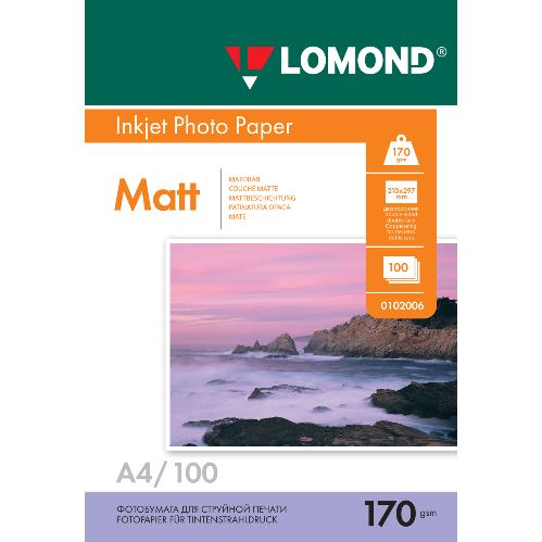 LOM - Pho Inkj Matt 170g/m2 100/A4 DS 0102006 LOM - Pho Inkj Matt 170g/m2 100/A4 DS 0102006