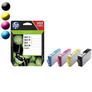 HP 364 CMYK Ink Cartridge Combo 4-Pack HP 364 CMYK Ink Cartridge Combo 4-Pack