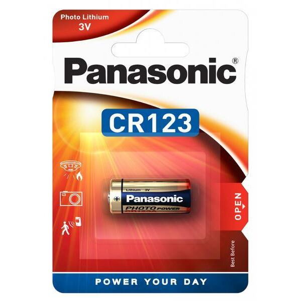 PANASONIC Lithium, Batéria, CR123, 3V, 1ks