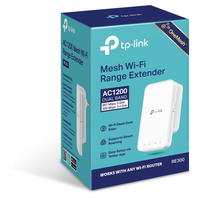 TP-Link RE300 AC1200 Wi-Fi Range Extender TP-Link RE300 AC1200 Wi-Fi Range Extender