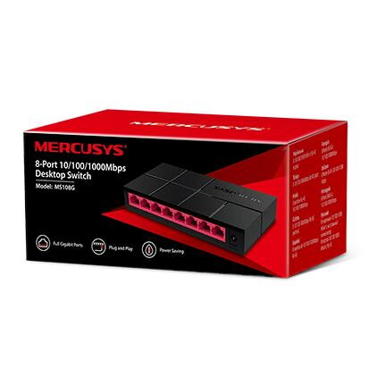 MERCUSYS MS108G, 8-Port 1000 Mbps Desktop Switch MERCUSYS MS108G, 8-Port 1000 Mbps Desktop Switch