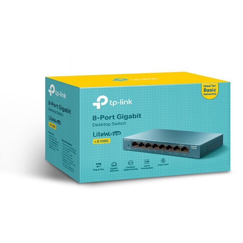 TP-Link LS108G, Switch 8-Port/1000Mbps/Desk TP-Link LS108G, Switch 8-Port/1000Mbps/Desk