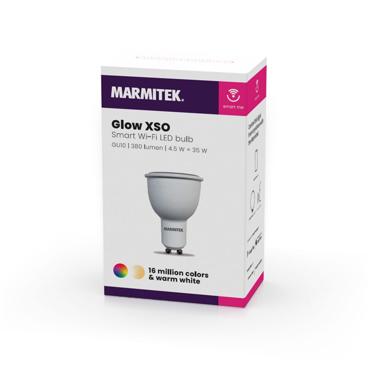 MARMITEK Glow XSO Smart Wi-Fi LED GU10, 380lm RGB MARMITEK Glow XSO Smart Wi-Fi LED GU10, 380lm RGB