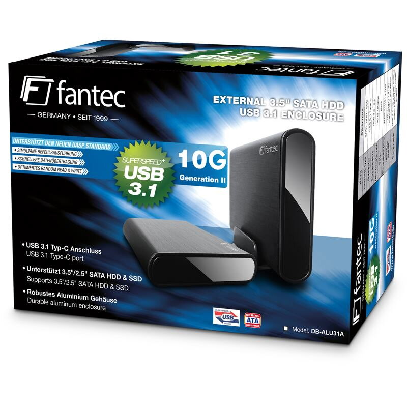 FANTEC DB-ALU31A-10G 3,5" USB 3.0 SATA