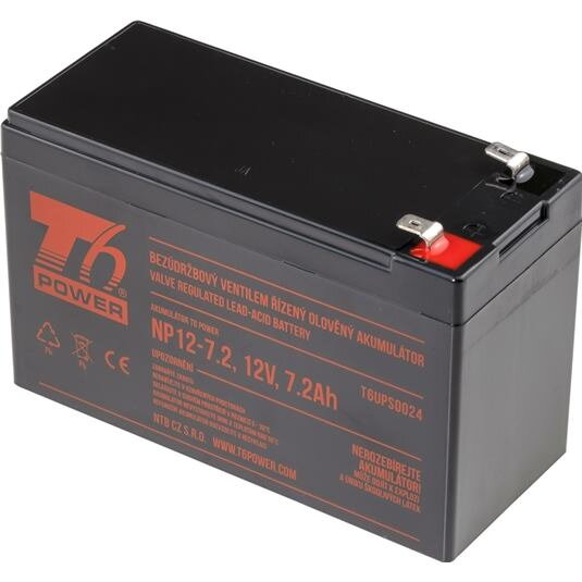T6 POWER Akumulátor pre UPS, NP12-7.2, 12V, 7,2Ah T6 POWER Akumulátor pre UPS, NP12-7.2, 12V, 7,2Ah