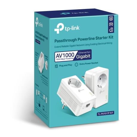 TP-Link TL-PA7017PKIT AV1000 1-Port Gigabit Passth TP-Link TL-PA7017PKIT AV1000 1-Port Gigabit Passth