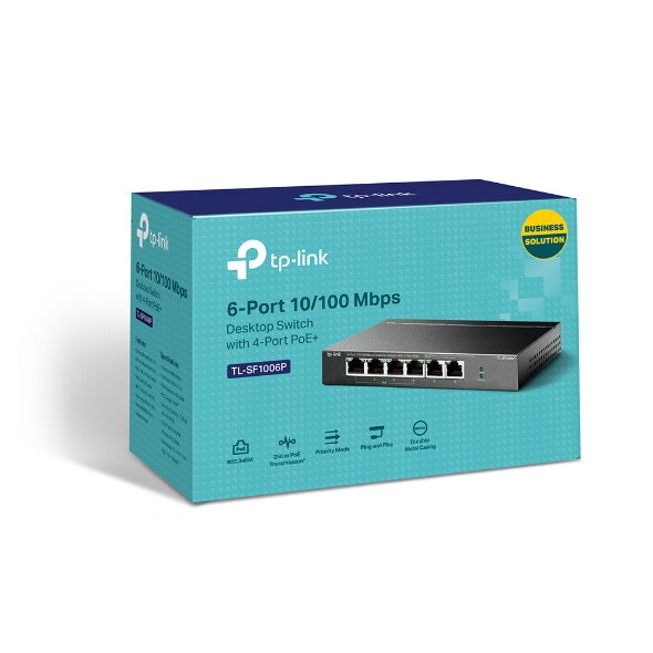 TP-Link TL-SF1006P, Switch 6-Port/100Mbps/Des/PoE+ TP-Link TL-SF1006P, Switch 6-Port/100Mbps/Des/PoE+