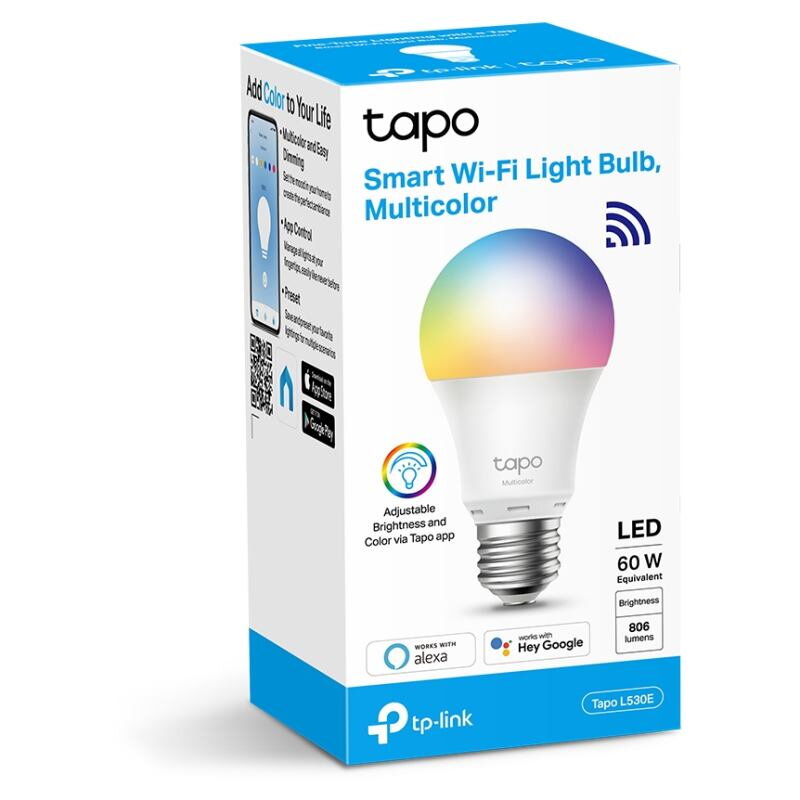 TP-link TAPO L530E, SMART Led žiarovka, E27 TP-link TAPO L530E, SMART Led žiarovka, E27