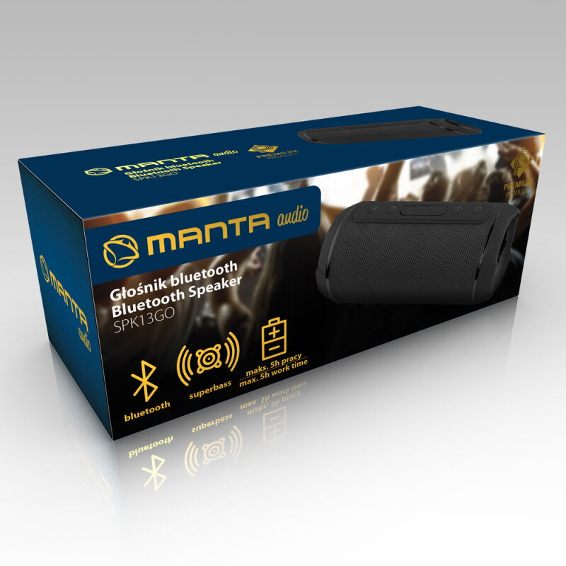 MANTA SPK13GO, Bluetooth reproduktor, blk MANTA SPK13GO, Bluetooth reproduktor, blk