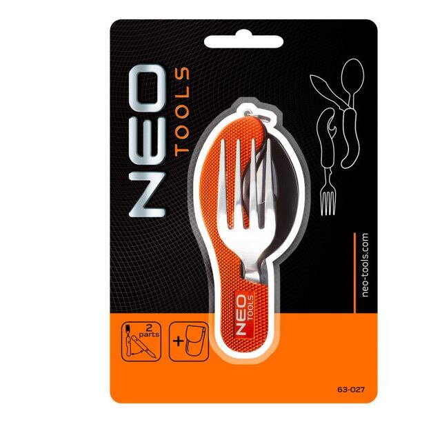 NEO TOOLS 63-027, Nôž na prežitie, oranžový