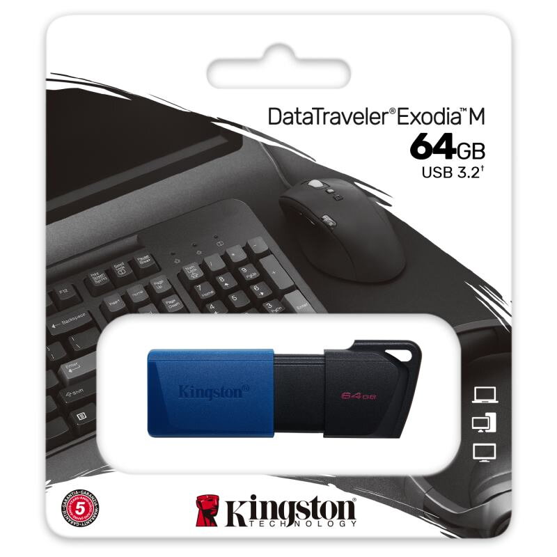 KINGSTON DataTraveler EXODIA M, 64GB, blk/blu KINGSTON DataTraveler EXODIA M, 64GB, blk/blu