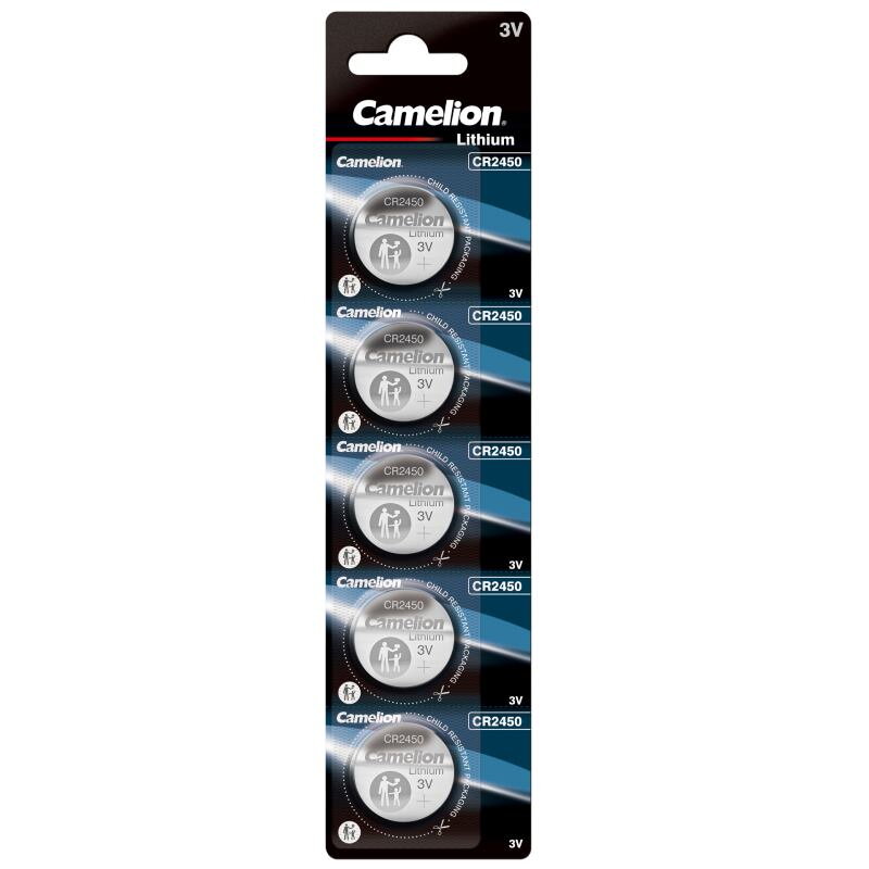 CAMELION CR2450, Lítiová batéria, 3.0V 550 mAh 5ks CAMELION CR2450, Lítiová batéria, 3.0V 550 mAh 5ks
