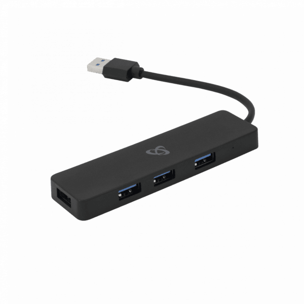 SBOX H-504, 4x USB 3.0 HUB, čierny