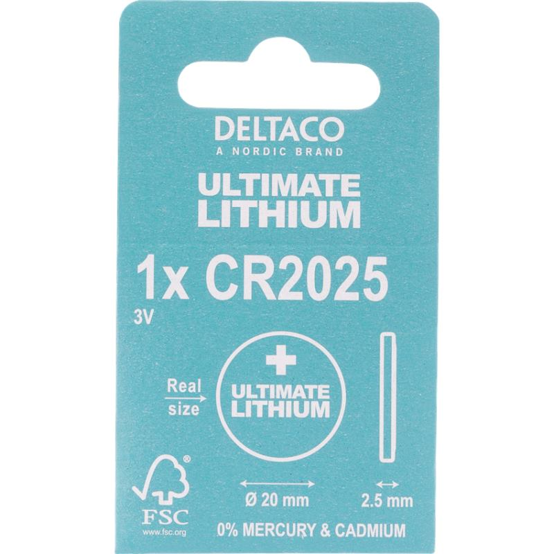 DELTACO Ultimate, Batéria LITHIUM CR2025, 1ks