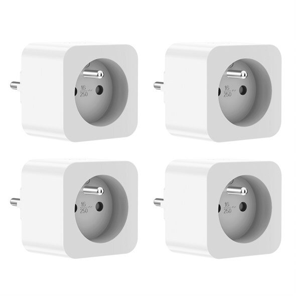 WOOX R6128-4PACK, Smart Plug 16A WiFi, FR (French)