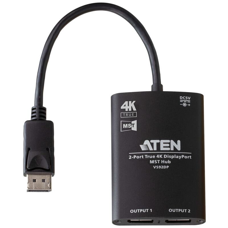 ATEN VS92DP 2-Port True 4K DisplayPort MST Hub