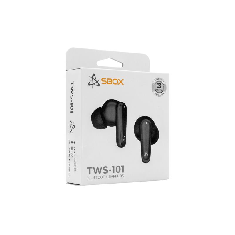 SBOX EB-TWS101-B, Bluetooth slúchadlá, black SBOX EB-TWS101-B, Bluetooth slúchadlá, black