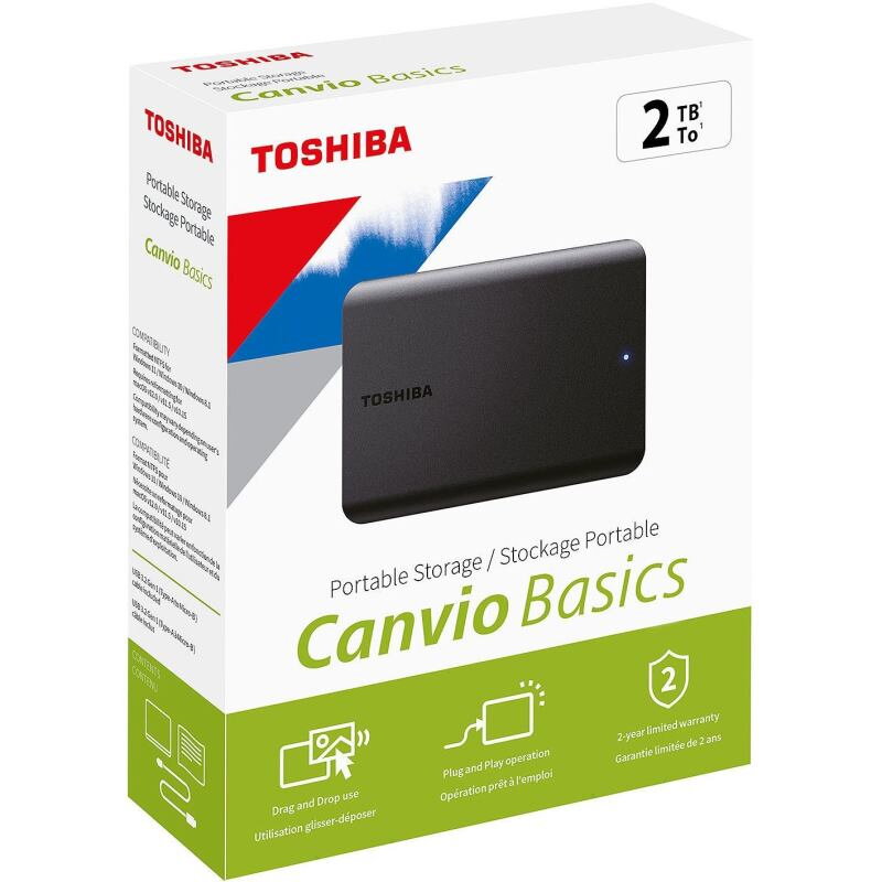 TOSHIBA Canvio BASICS 2022, 2TB, USB3.2, 2,5" TOSHIBA Canvio BASICS 2022, 2TB, USB3.2, 2,5"