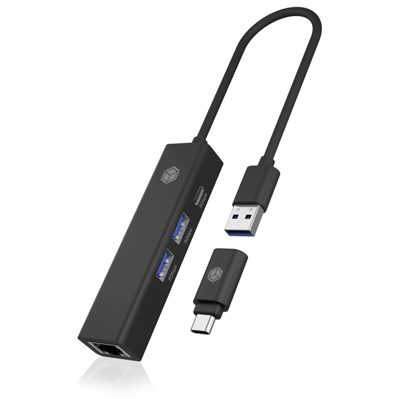 RAIDSONIC ICY HUB USB Type C/1xUSB3.2-C/2USB RJ45