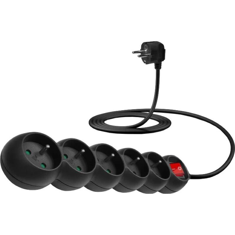 CONNECT IT 5 PowerRex, Predlžovačka, 5x FR, 2m, č CONNECT IT 5 PowerRex, Predlžovačka, 5x FR, 2m, č