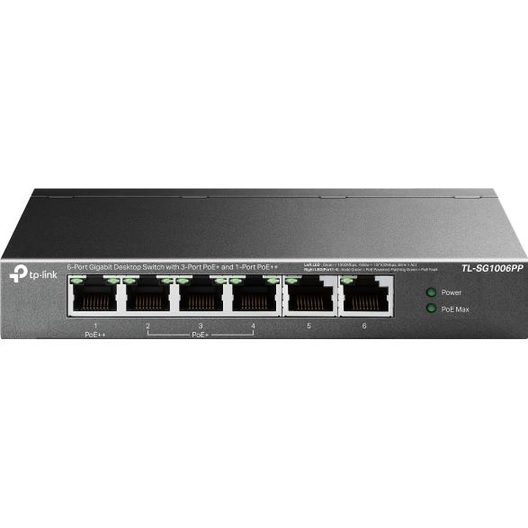 TP-Link TL-SG1006PP, Switch 6-port/1000Mbps/D/PoE+ TP-Link TL-SG1006PP, Switch 6-port/1000Mbps/D/PoE+