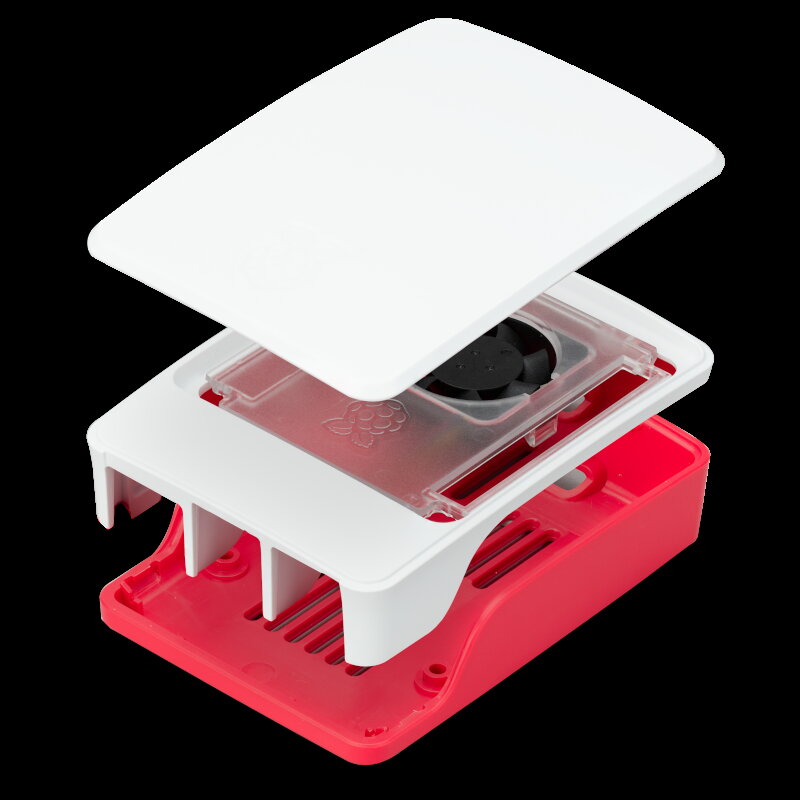 RASPBERRY Pi 5 Skrinka s chladičom, malinová/biela RASPBERRY Pi 5 Skrinka s chladičom, malinová/biela