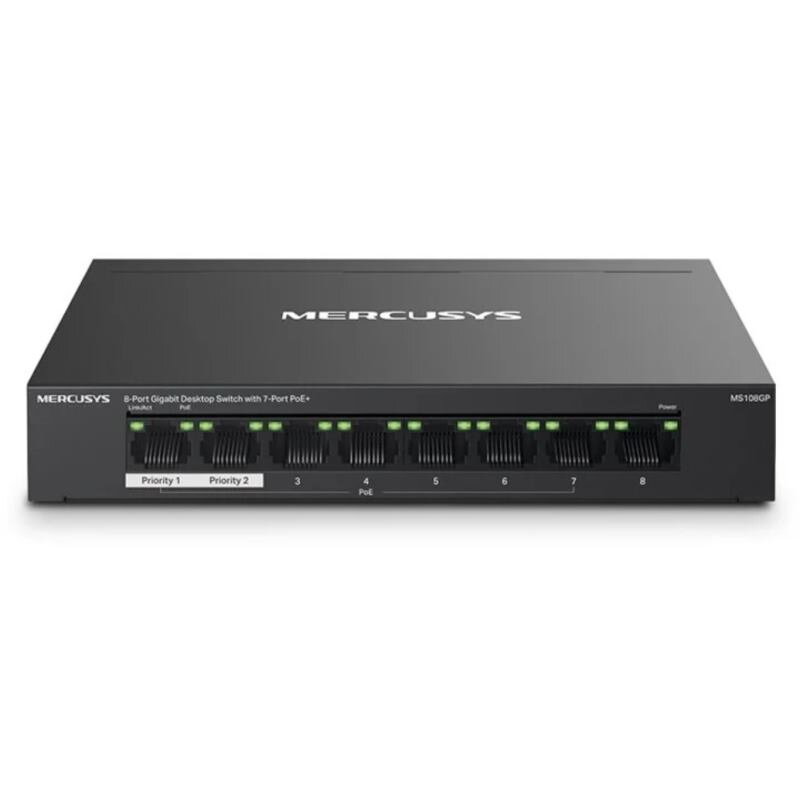 MERCUSYS MS108GP, 8-Port 1000 Mbps Desktop Switch MERCUSYS MS108GP, 8-Port 1000 Mbps Desktop Switch