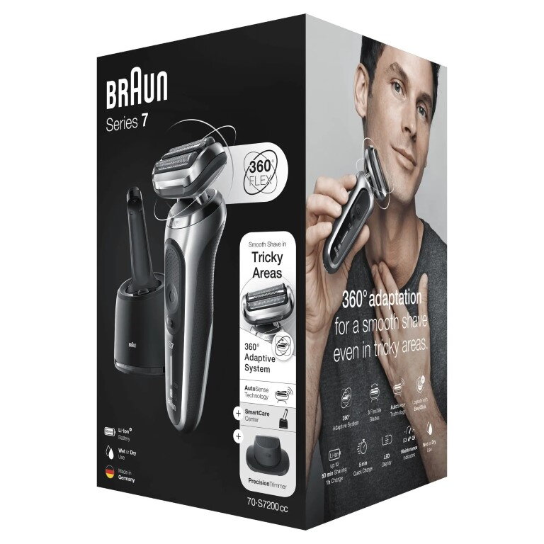 BRAUN Holiaci strojček Series 7 71-S7200cc Silver BRAUN Holiaci strojček Series 7 71-S7200cc Silver