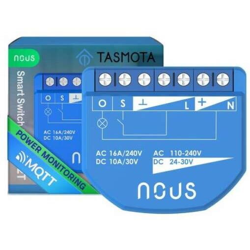 NOUS B2T, Tasmota SMART Switch, prepínač (s mera) NOUS B2T, Tasmota SMART Switch, prepínač (s mera)
