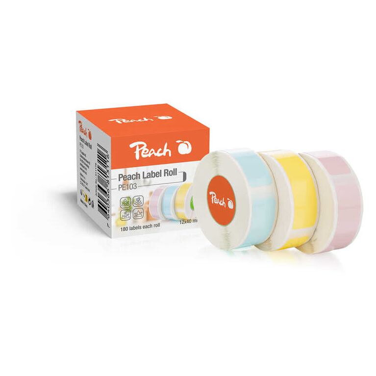 PEACH PE103, Páska do štítkovača, byp (3x 180ks) PEACH PE103, Páska do štítkovača, byp (3x 180ks)