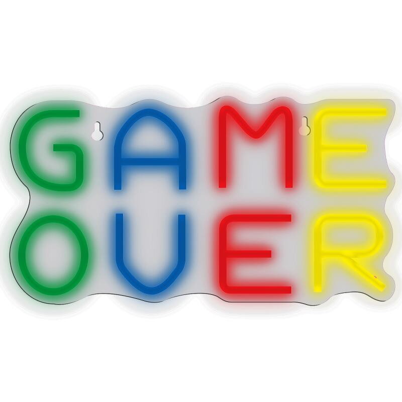 MANTA GAME OVER, LED Neon plexi dekorácia MANTA GAME OVER, LED Neon plexi dekorácia