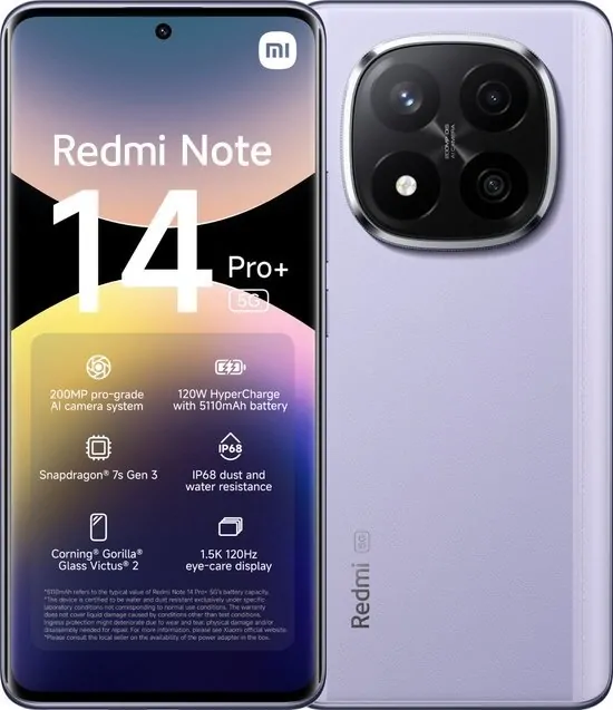 XIAOMI Redmi Note 14 Pro+ 5G 6,67" 8GB/256GB, Pur