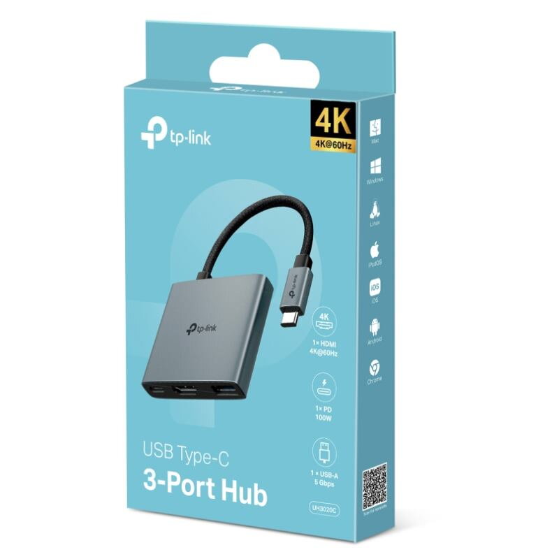 TP-link UH3020C, Dokovacia stanica 3v1, šedá TP-link UH3020C, Dokovacia stanica 3v1, šedá