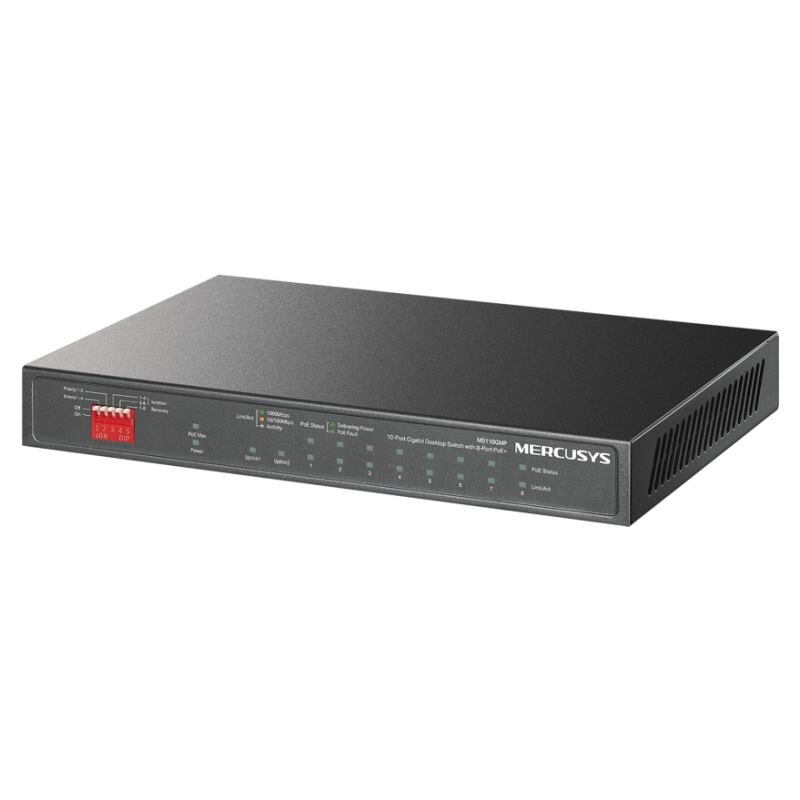 MERCUSYS MS110GMP, 10-Port 1Gb Desktop Switch PoE+ MERCUSYS MS110GMP, 10-Port 1Gb Desktop Switch PoE+
