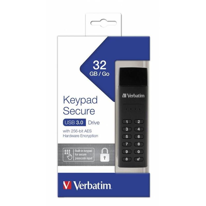 VERBATIM Keypad Secure Drive 32GB, USB 3.2 Gen1