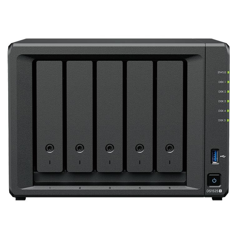 SYNOLOGY DS1525+, NAS Server 8GB, 5x HDD/SSD 2xM.2 SYNOLOGY DS1525+, NAS Server 8GB, 5x HDD/SSD 2xM.2