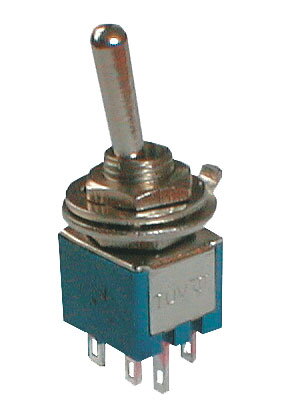 Přepínač páčkový 2pol./6pin ON-ON mini Přepínač páčkový 2pol./6pin ON-ON mini