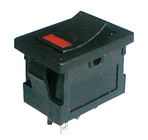 Přepínač kolébkový 2pol./4pin ON-OFF 250V/3A LED červený Přepínač kolébkový 2pol./4pin ON-OFF 250V/3A LED červený