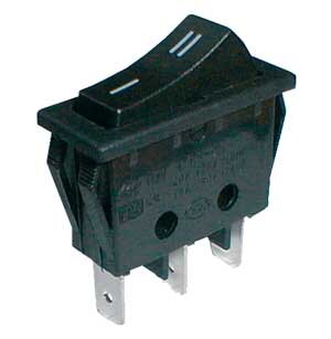 Přepínač kolébkový 2pol./3pin ON-ON 250V/15A černý Přepínač kolébkový 2pol./3pin ON-ON 250V/15A černý
