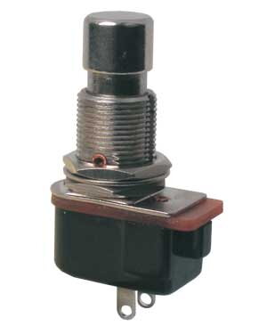 Přepínač tlačítko kul.ON-(OFF) 12V kov Přepínač tlačítko kul.ON-(OFF) 12V kov