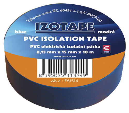 Izolační páska PVC 15/10m  modrá