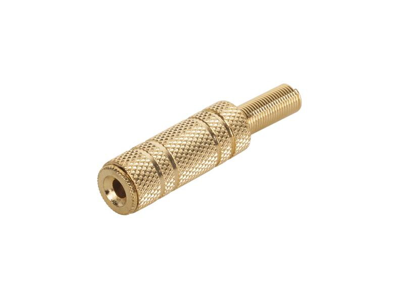 Zdířka 3.5 stereo kabel kov zlatá Zdířka 3.5 stereo kabel kov zlatá
