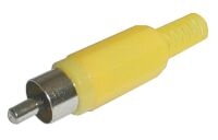 Konektor CINCH kabel plast žlutý Konektor CINCH kabel plast žlutý